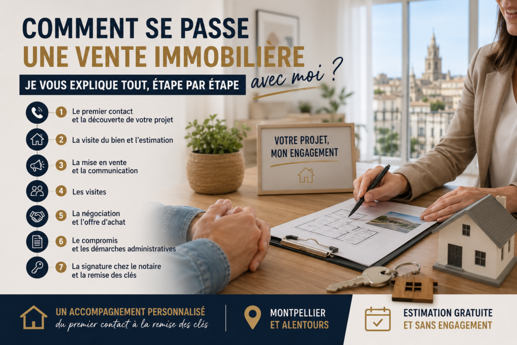 Processus de vente immobilière étape par étape avec Nikita Lanclas à Montpellier